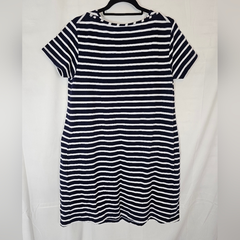Atm Anthony Thomas Melillo size Small boatneck sailor dress in blue & white NWT